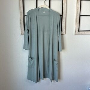 Tickled Teal Women’s 3/4 Sleeve Pocket Cardigan